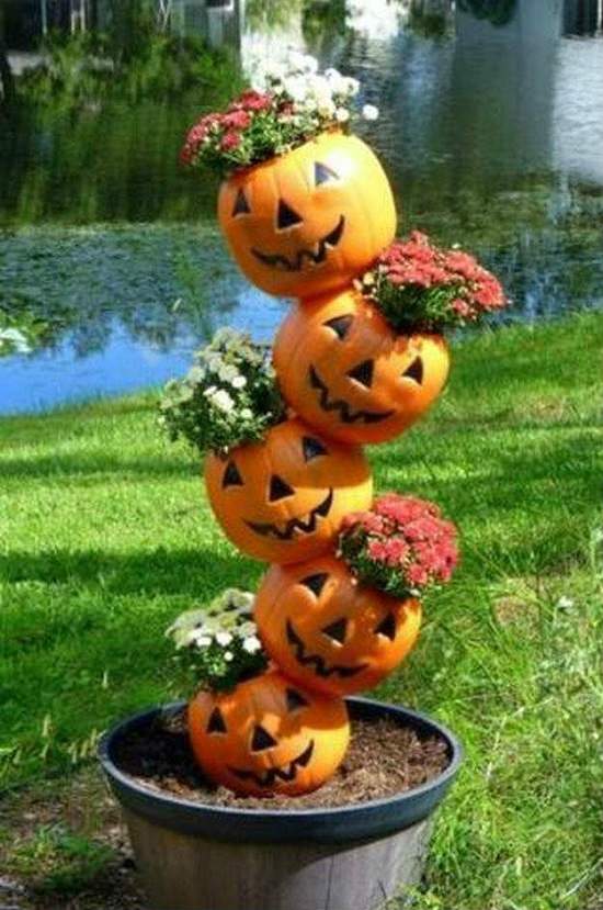 Topsy-Turvy Pumpkin Planter