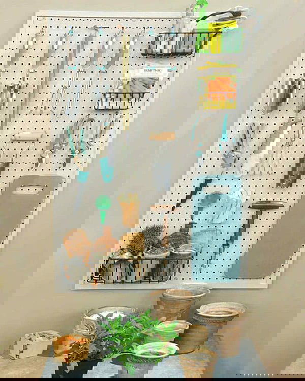 pegboard for storage