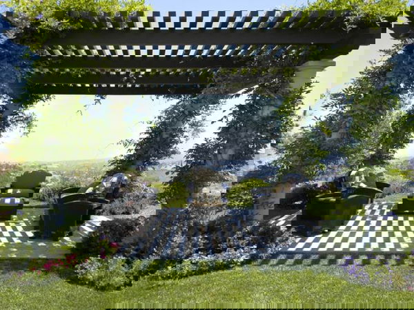 modern pergola decoration