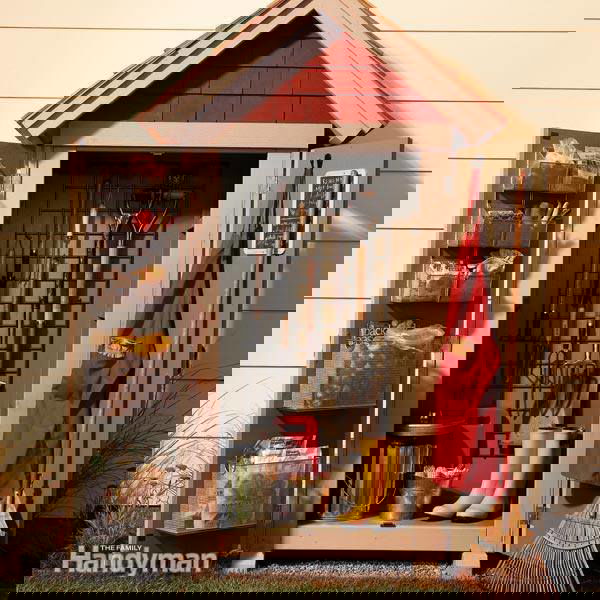 Garden closet tool storage