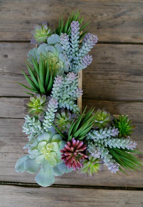 DIY Letter Planter Ideas 8