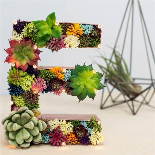 DIY Letter Planter Ideas 88