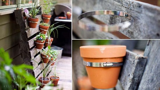 Pallet Flower Pot Holder