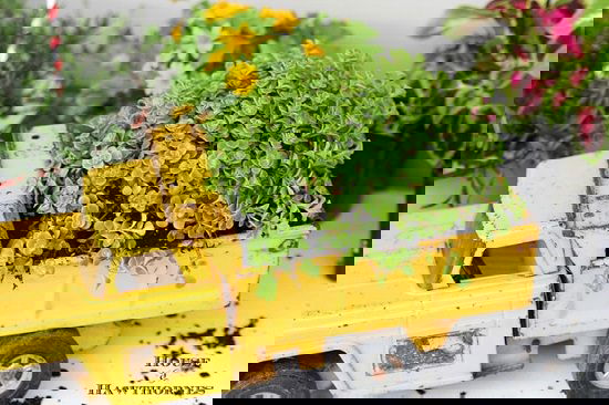 Rusty Metal Planters diy