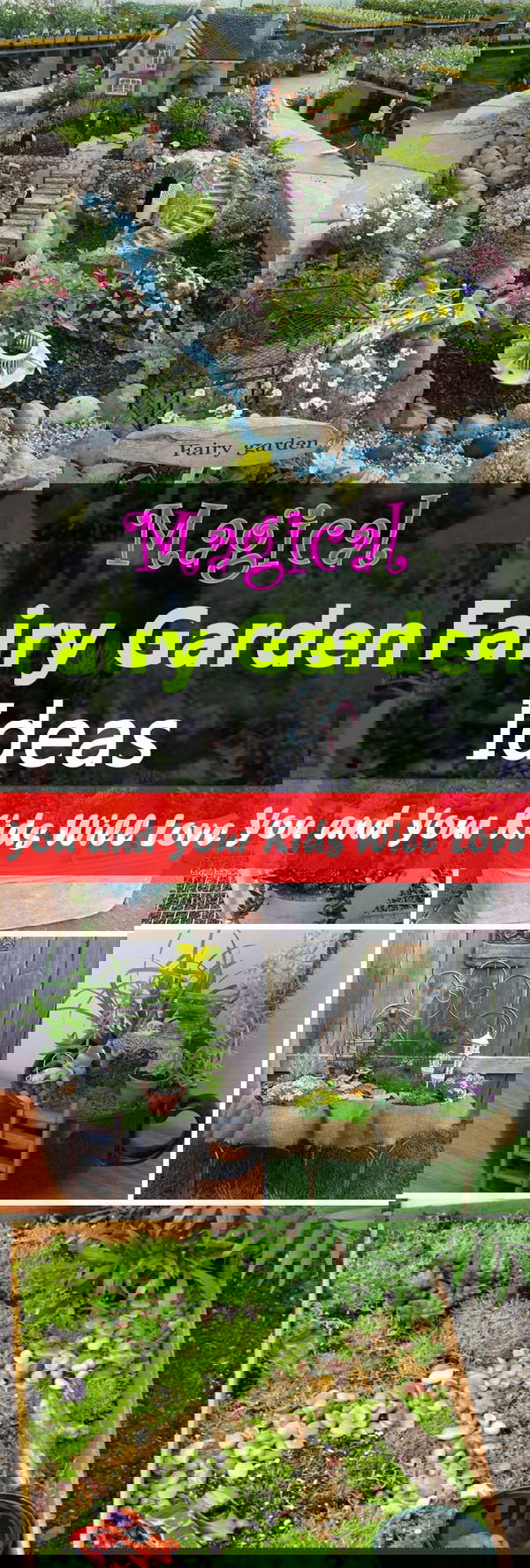 18 Magical Fairy Garden Ideas--The kids will love them, and you too. These cute looking fairy gardens are really amazing. They're inexpensive also and you can easily make them from unused, recycled materials.