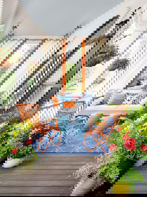 Porch Decor Idea with Plants 11