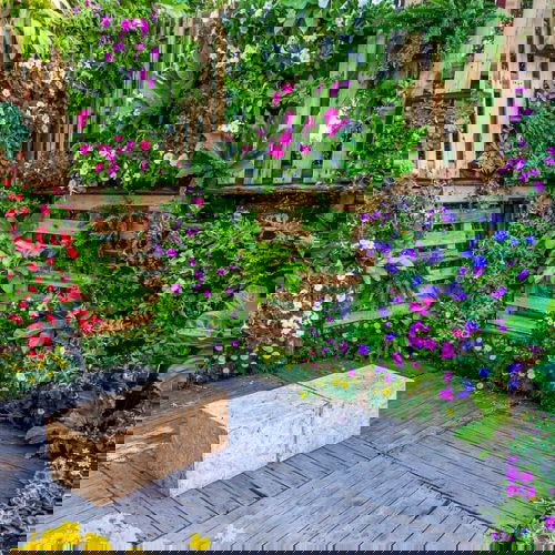 Patio Wall Decorating Ideas with Plants 6