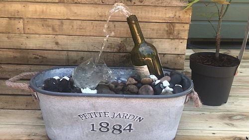 Wine Bottle Water Feature Ideas 3