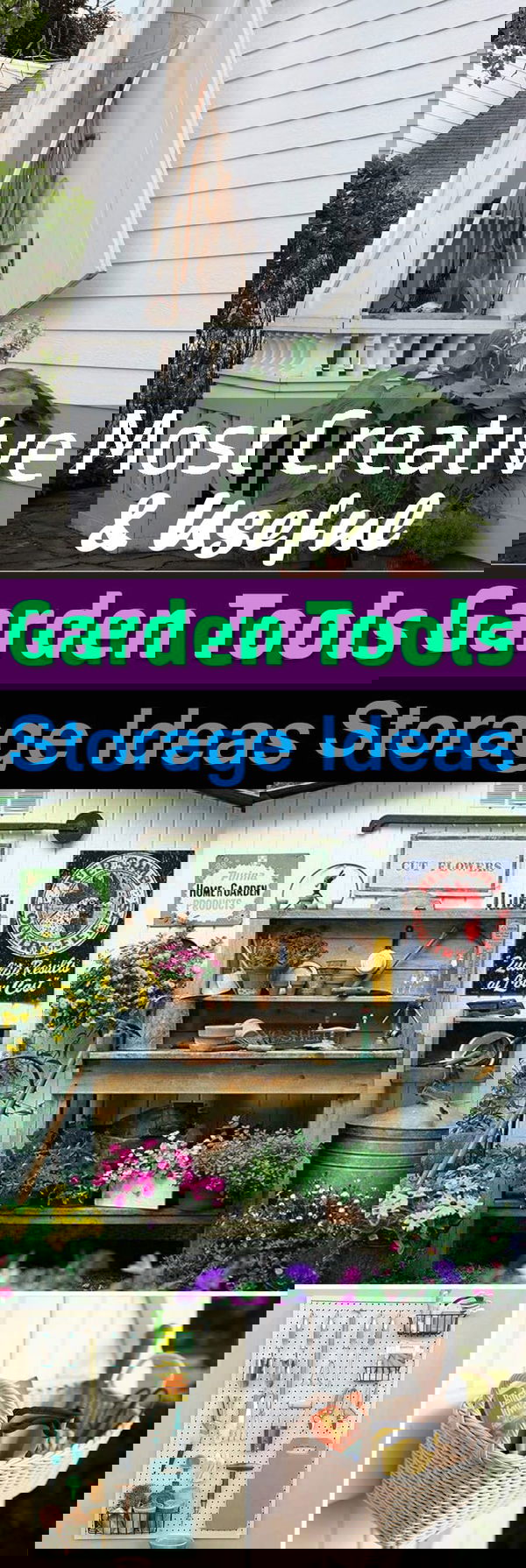 Save your time and money and stop finding the gardening tools you misplace by trying one of these clever DIY Garden Tool Storage Ideas!